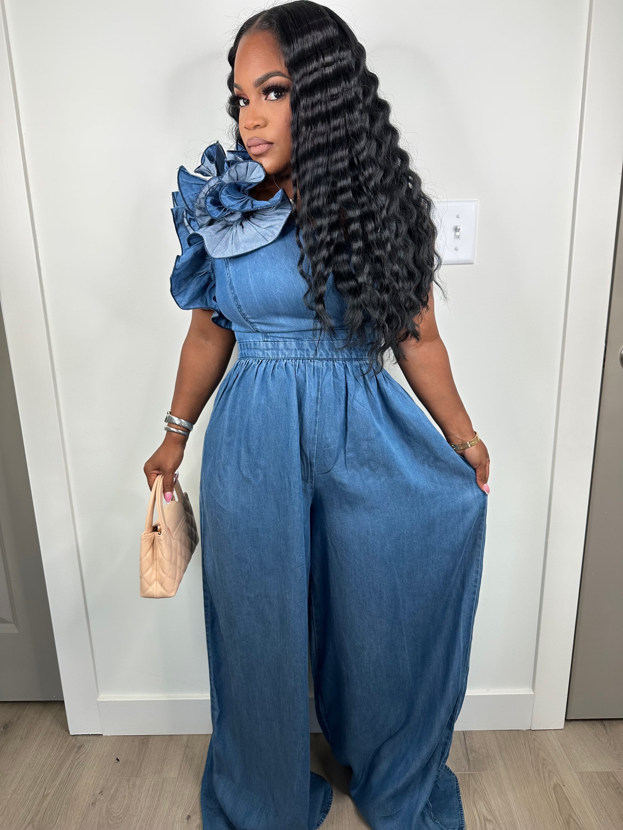 Dollie ruffle jumpsuit luxe