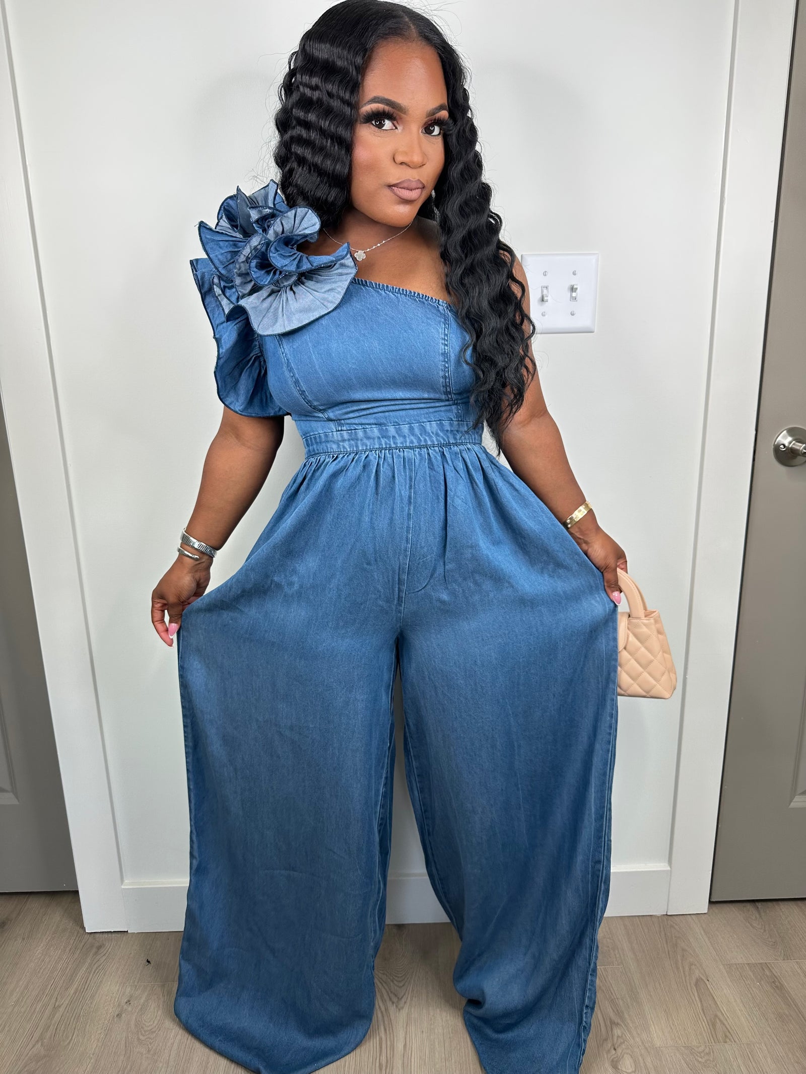 Dollie ruffle jumpsuit luxe