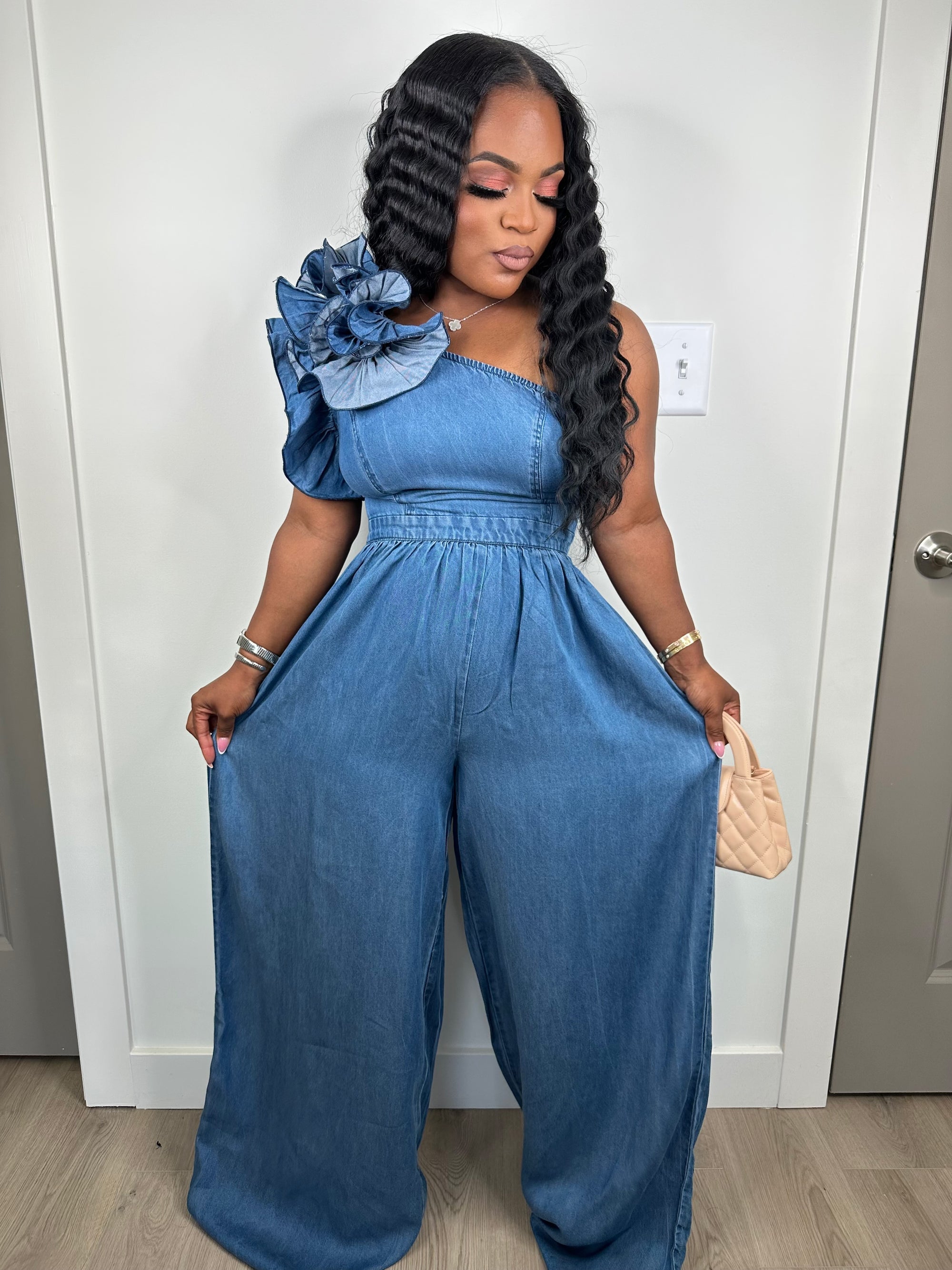 Dollie ruffle jumpsuit luxe