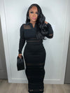 Forever yours dress long sleeves (stretchy)