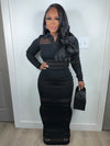 Forever yours dress long sleeves (stretchy)