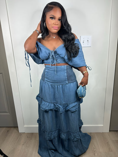 Vibin luxe skirt set (very stretchy)
