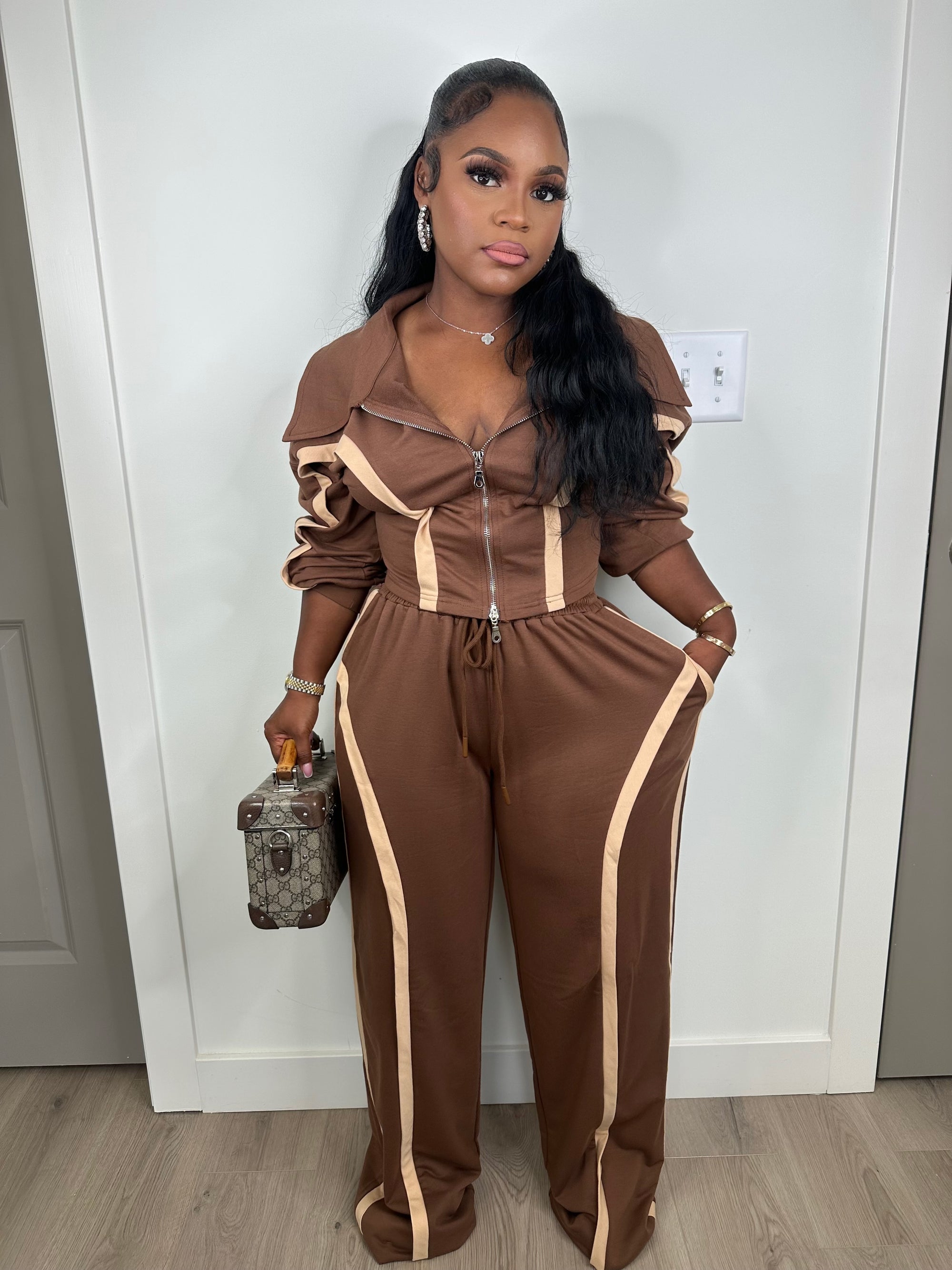 Mocha Lady luxe Stretchy Set