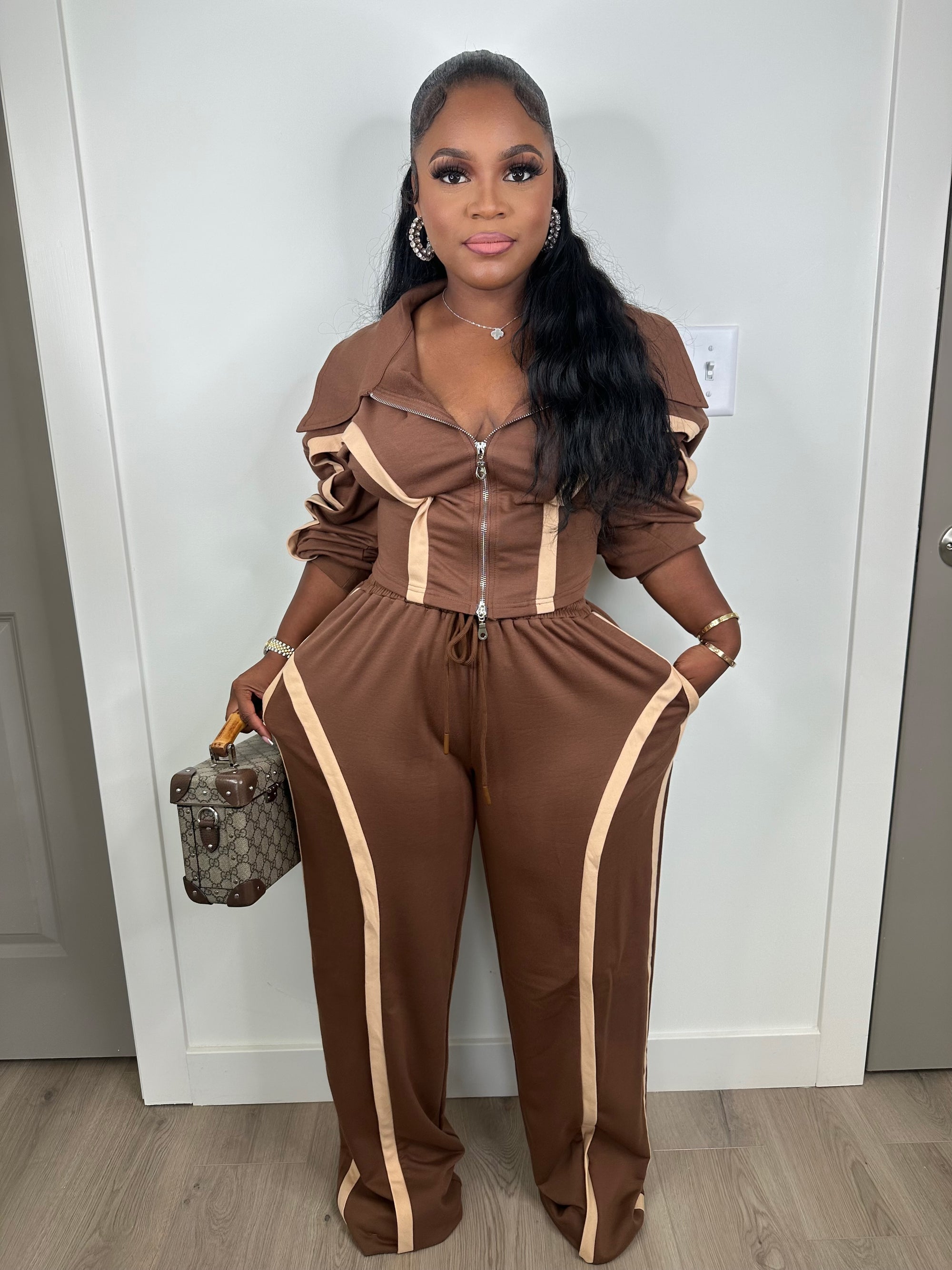 Mocha Lady luxe Stretchy Set