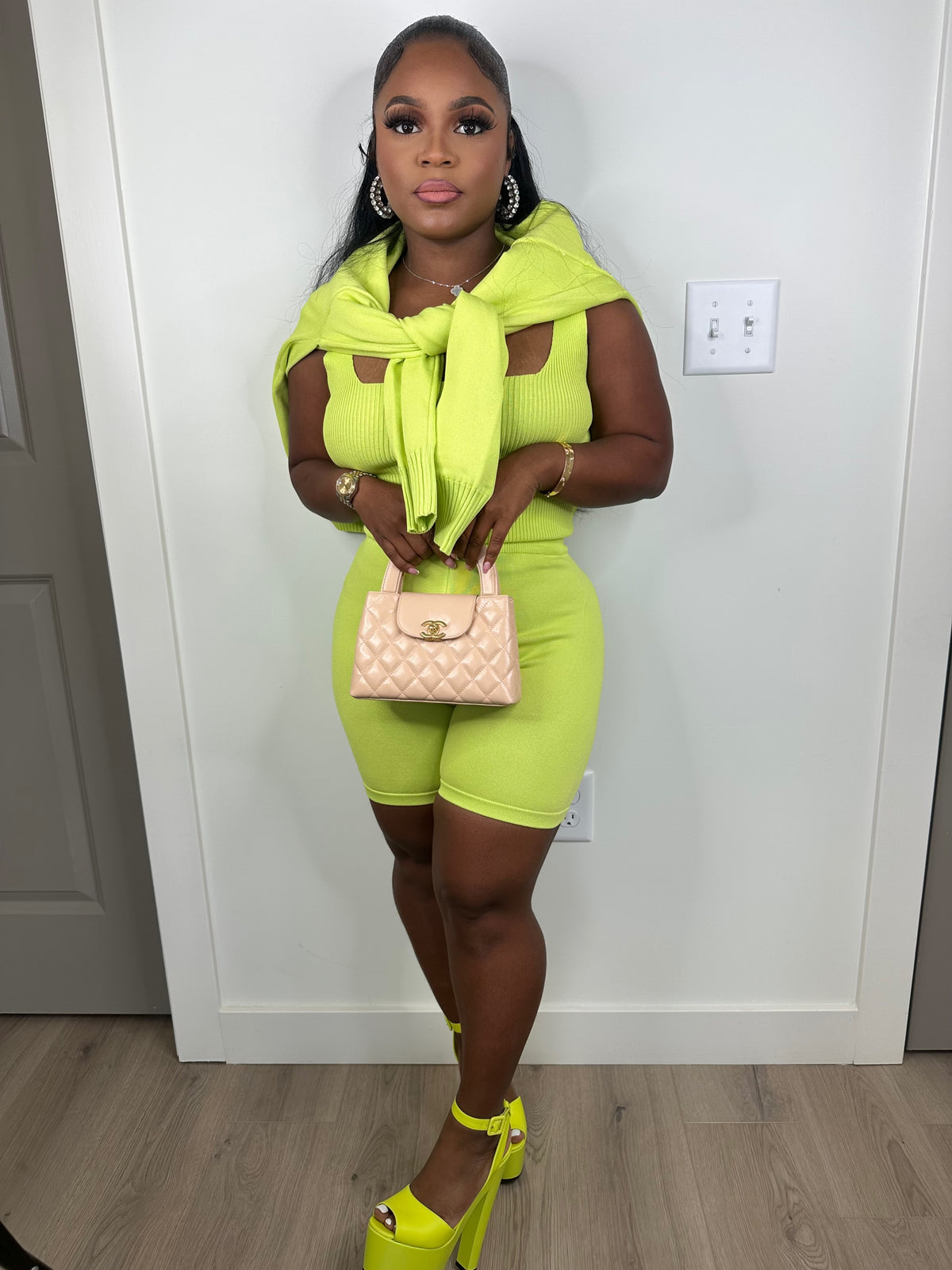 Jet Baddie Luxe Stretch Set (Lime) 3pc