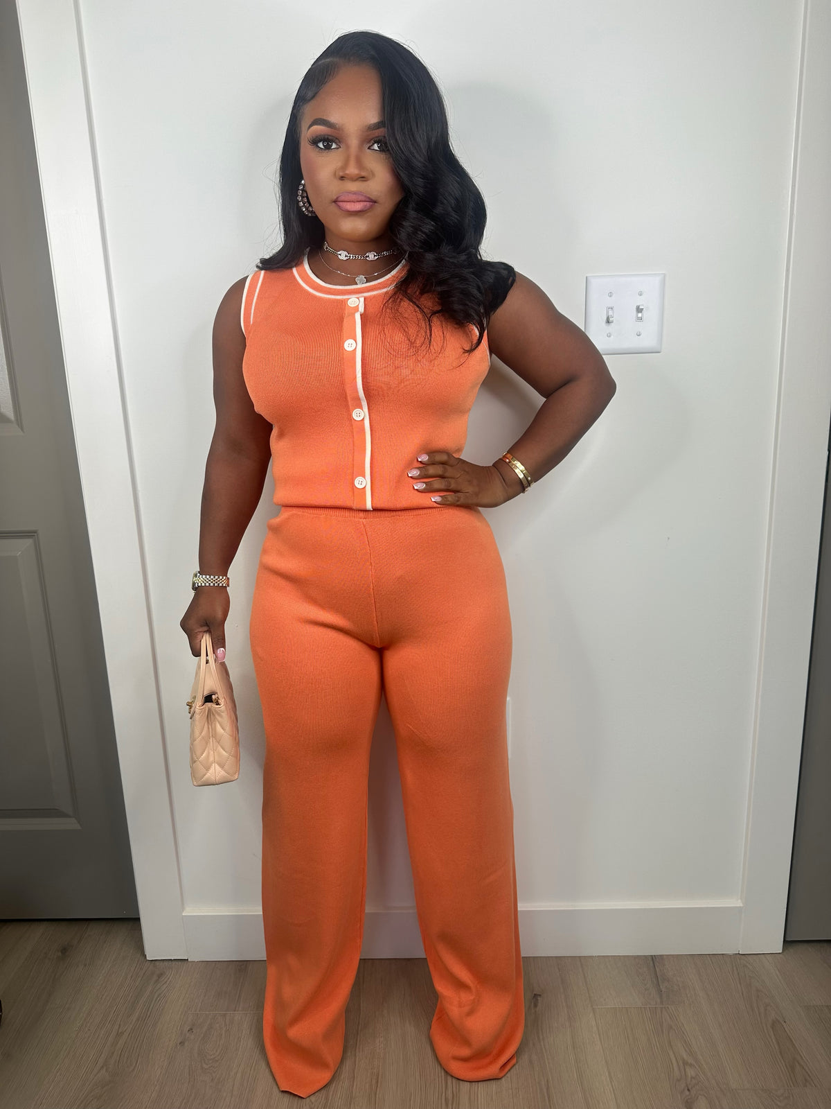 Classy Girl Luxe Set (Orange) final sale
