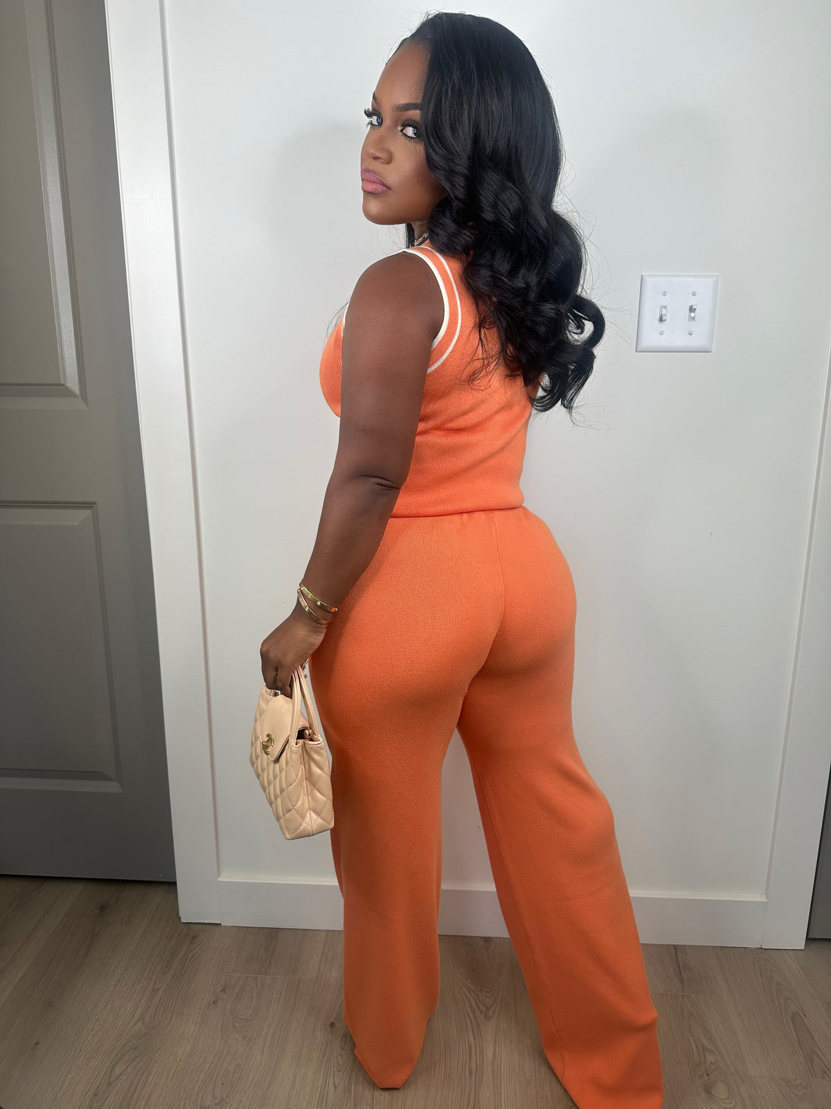 Classy Girl Luxe Set (Orange) final sale