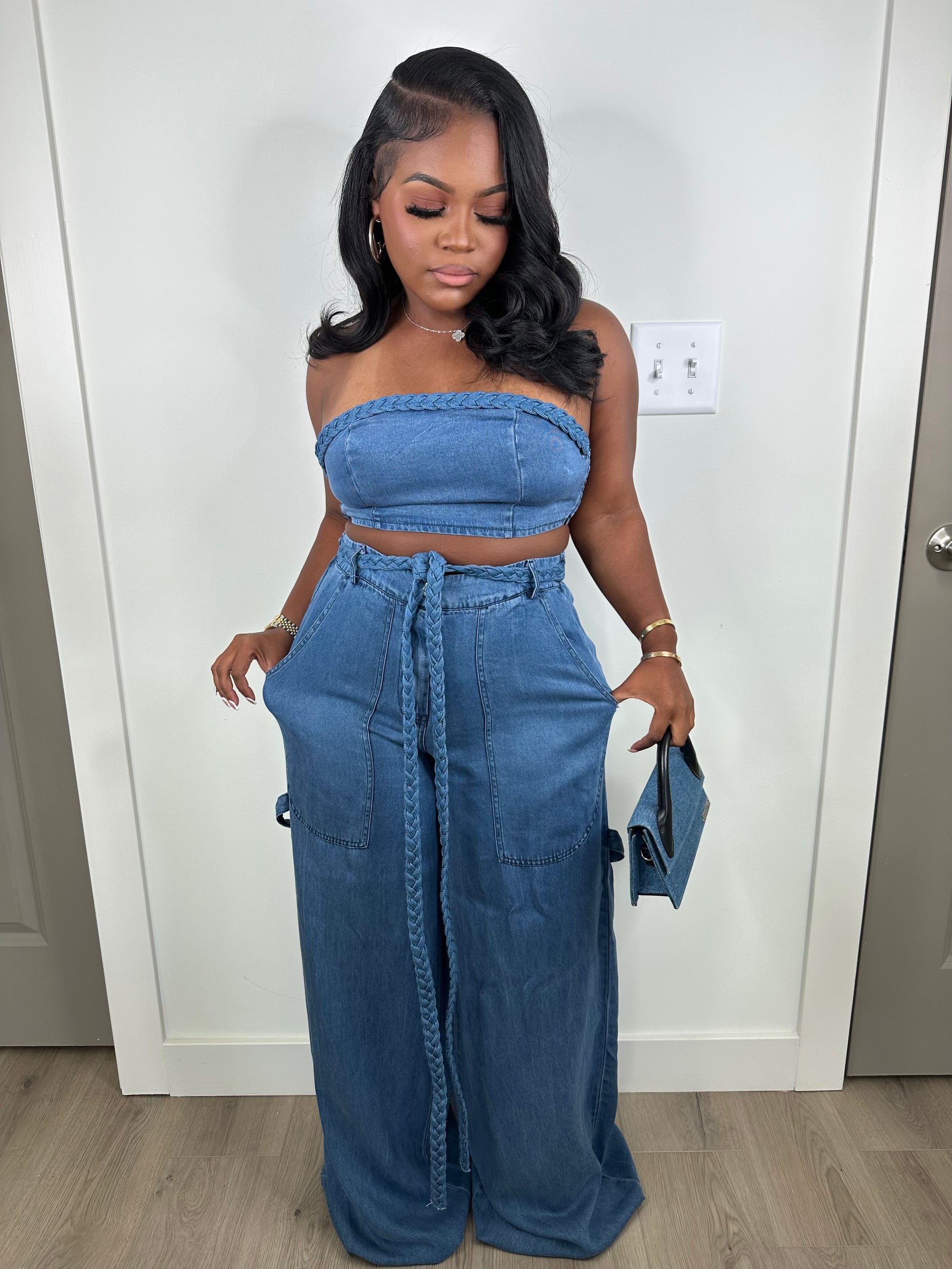 Denim moves set (stretch/oversized)