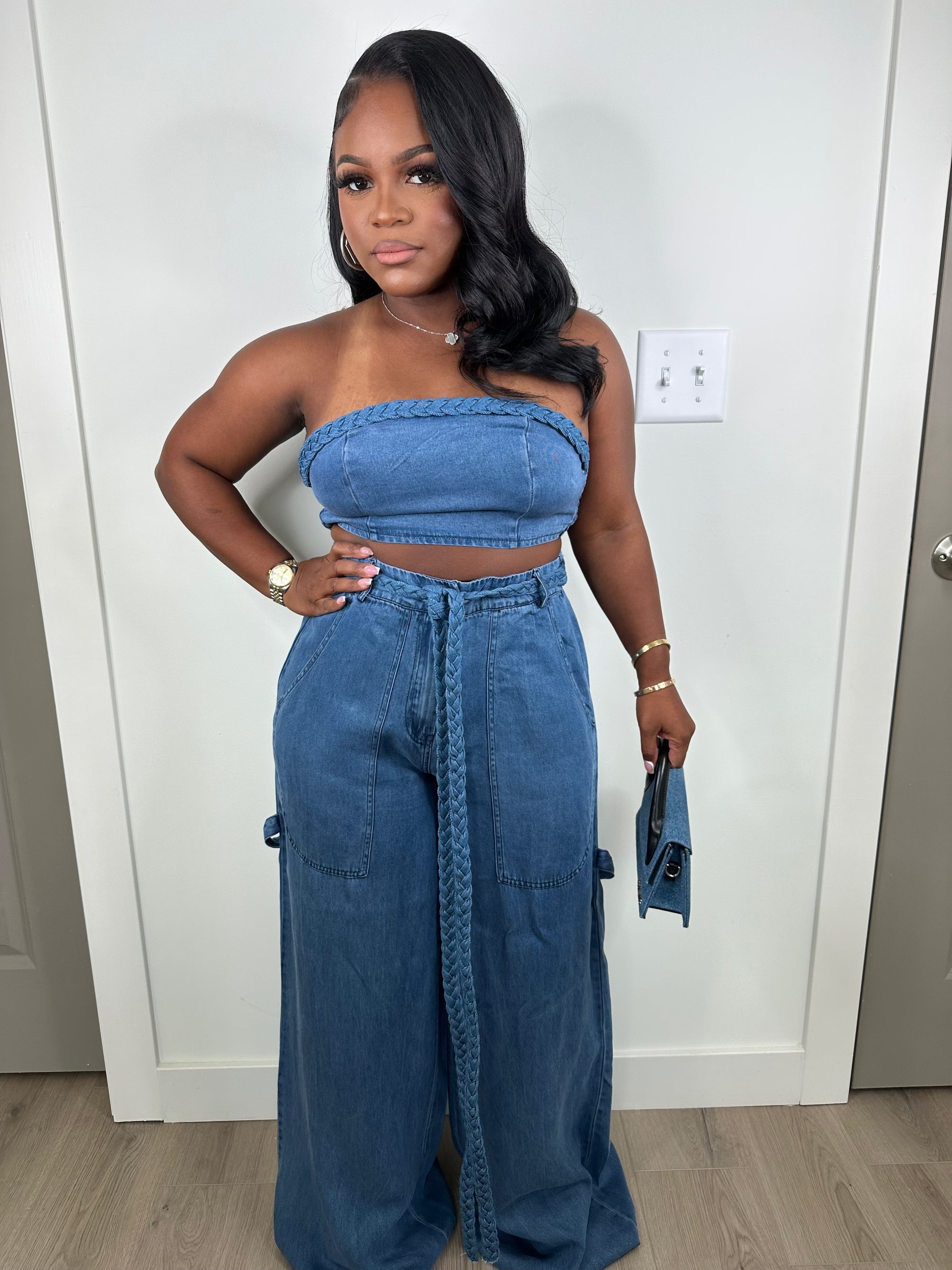 Denim moves set (stretch/oversized)