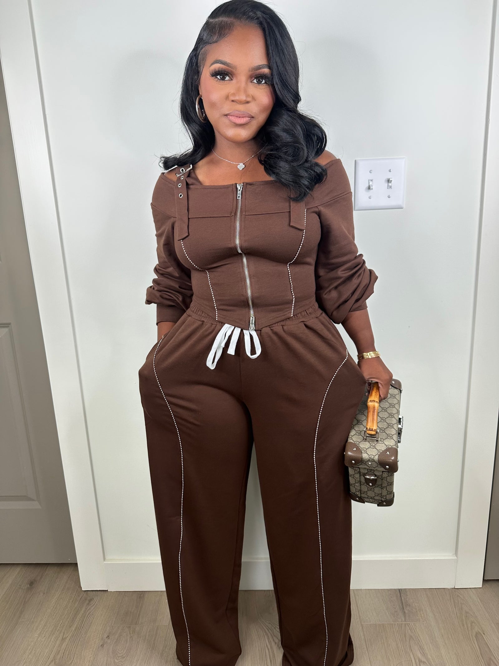 Mocha Mama luxe Stretchy Set