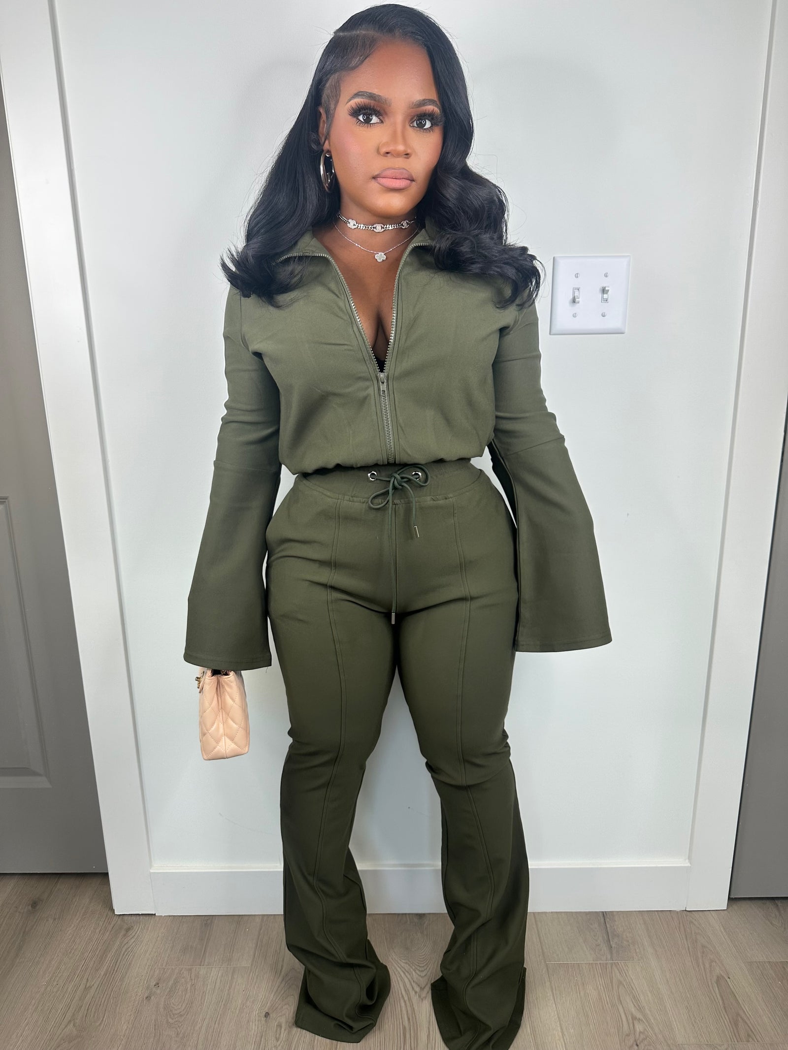 Maybe I deserve luxe set (olive)  stretchy