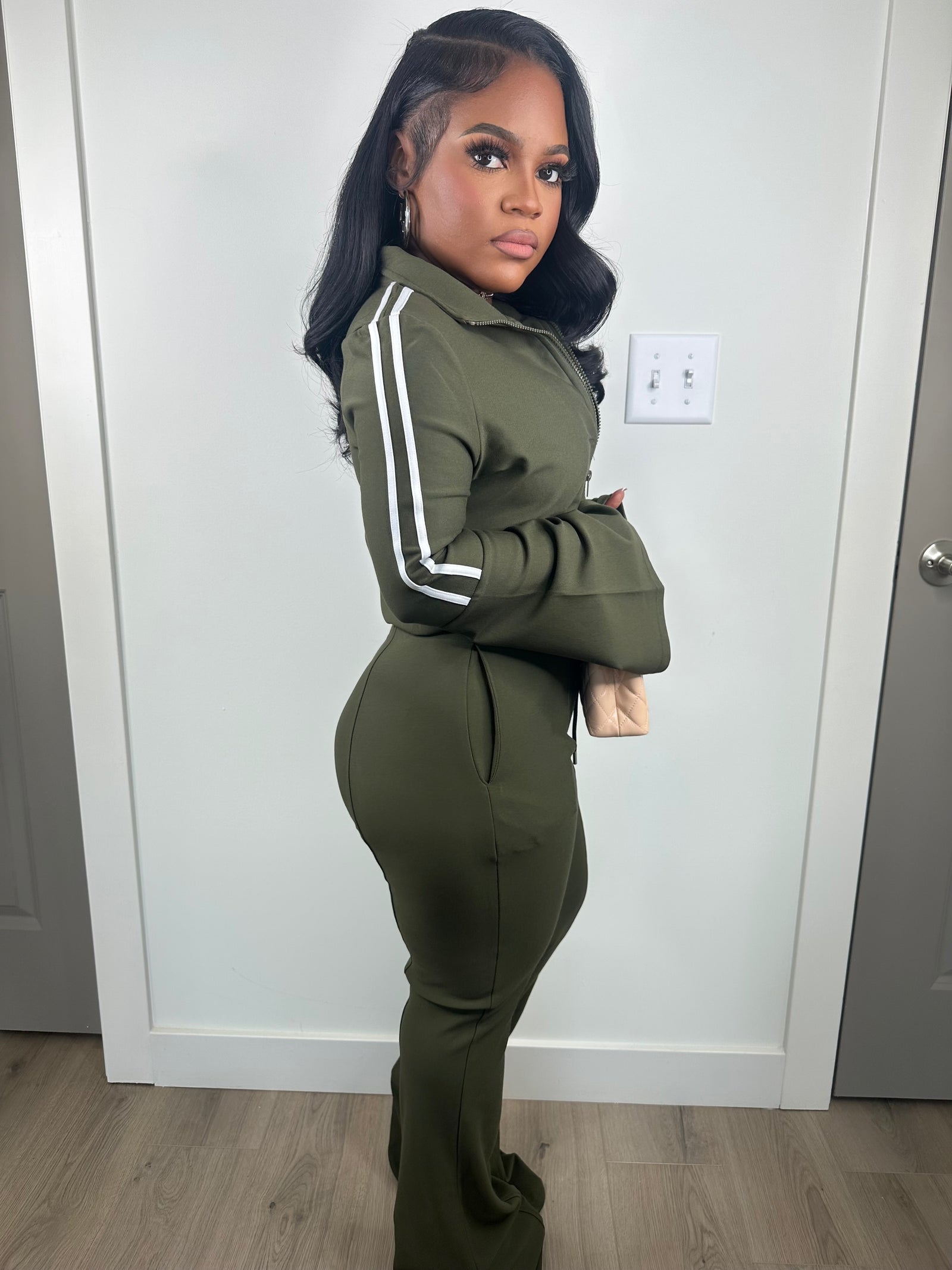 Maybe I deserve luxe set (olive)  stretchy