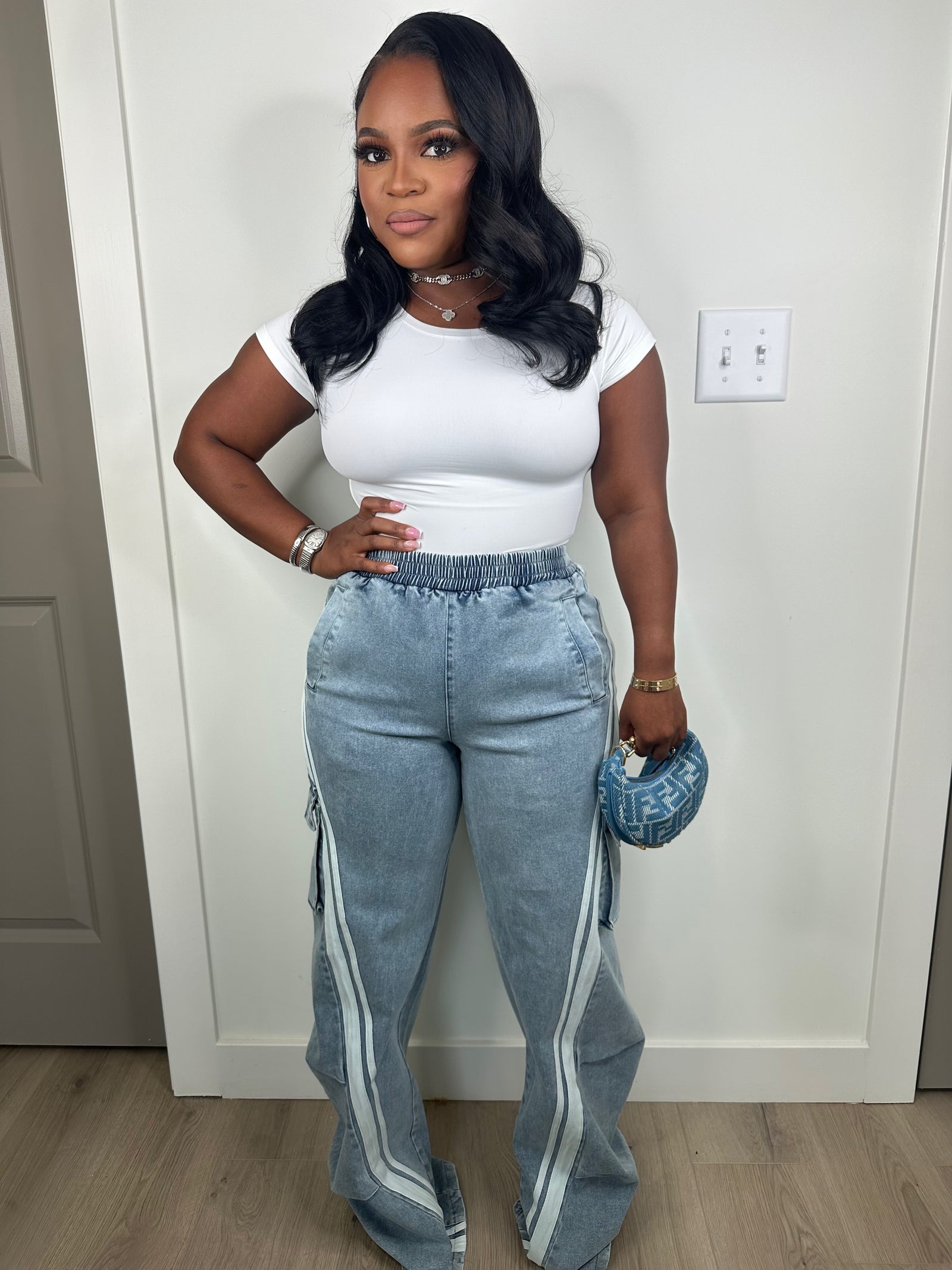 Track denim luxe jeans (stretchy)