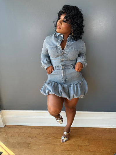 Diva denim luxe dress stretchy