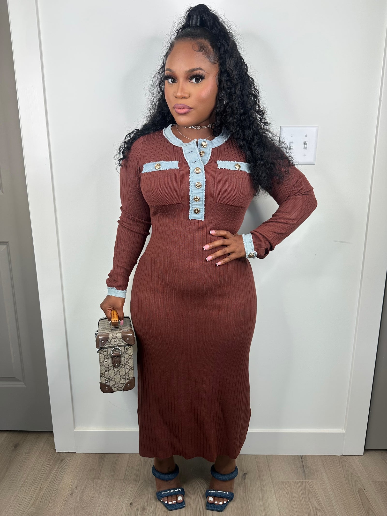 Thinking of you luxe dress (stretchy chocolate)