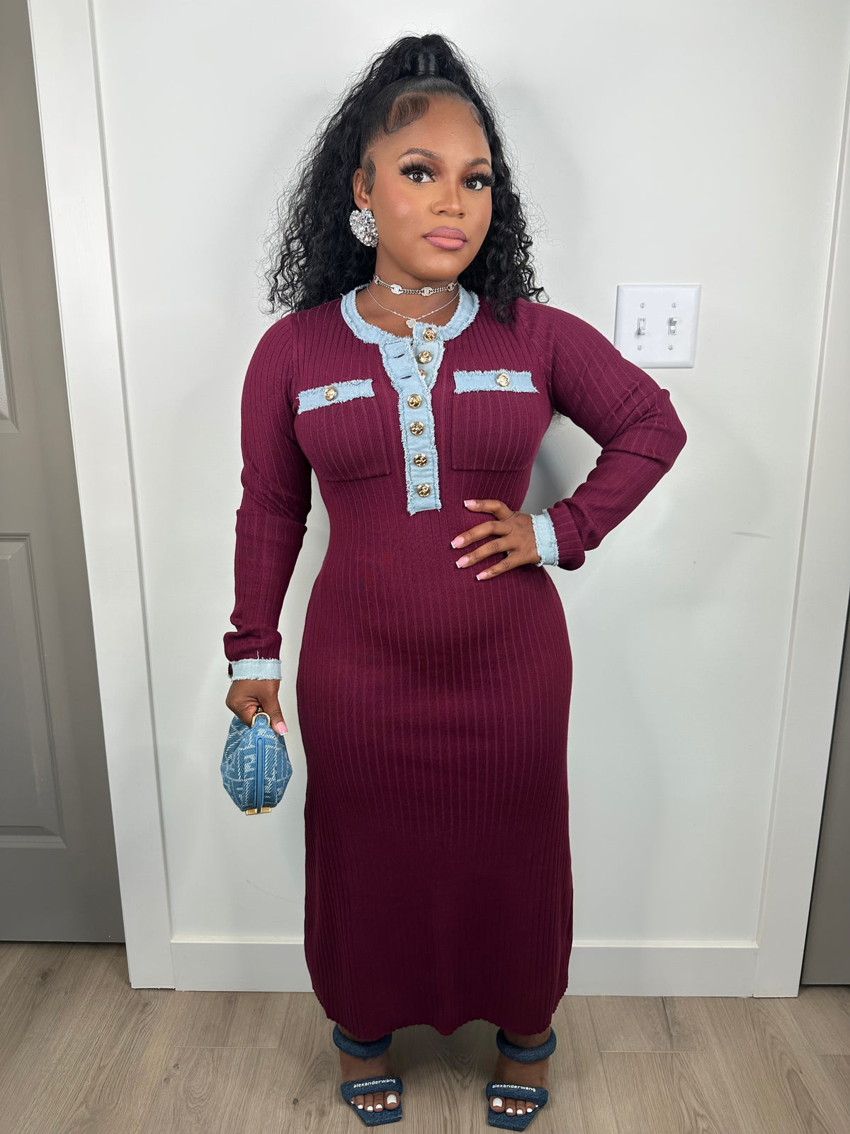 Thinking of you luxe dress (stretchy burgundy)