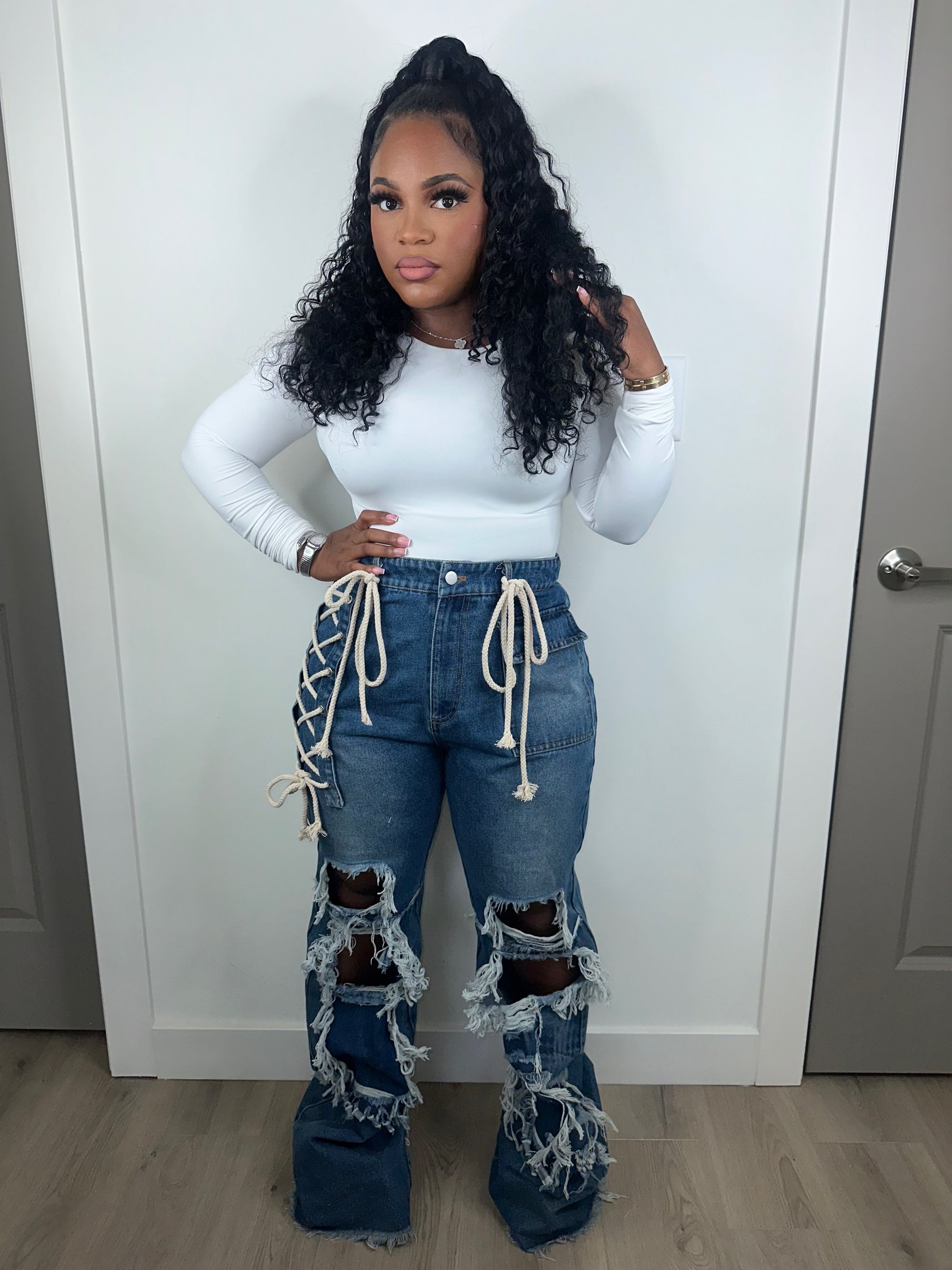 No strings attached luxe jeans (stretchy)