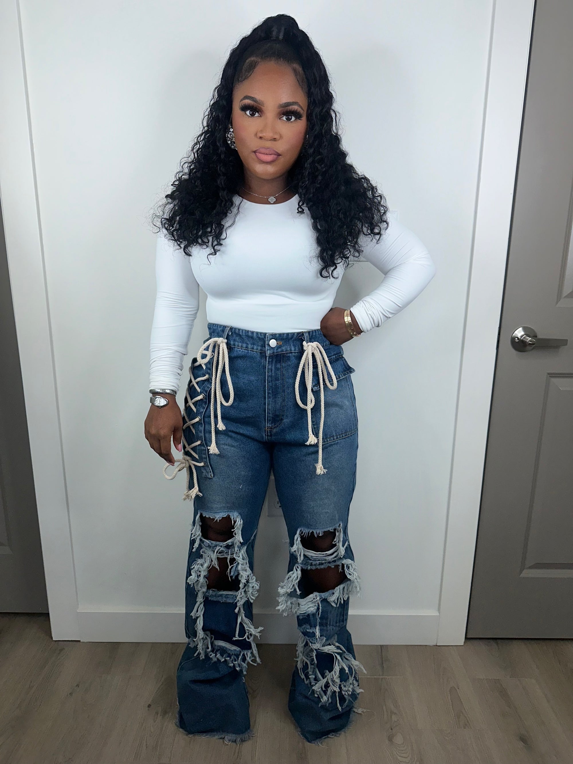 No strings attached luxe jeans (stretchy)