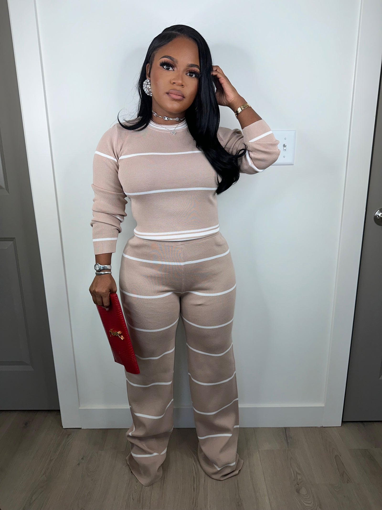 Crème & Cashmere Ensemble luxe set (great stretch)