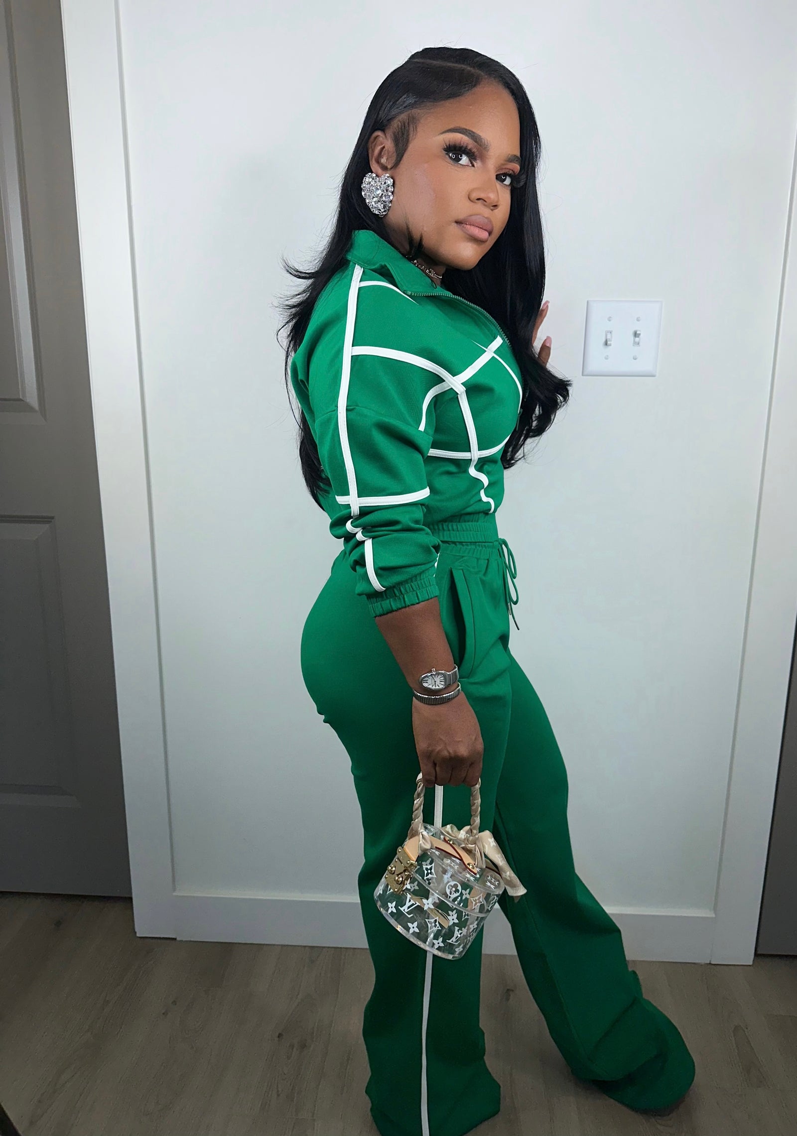 deserve it all luxe set green (can size down)