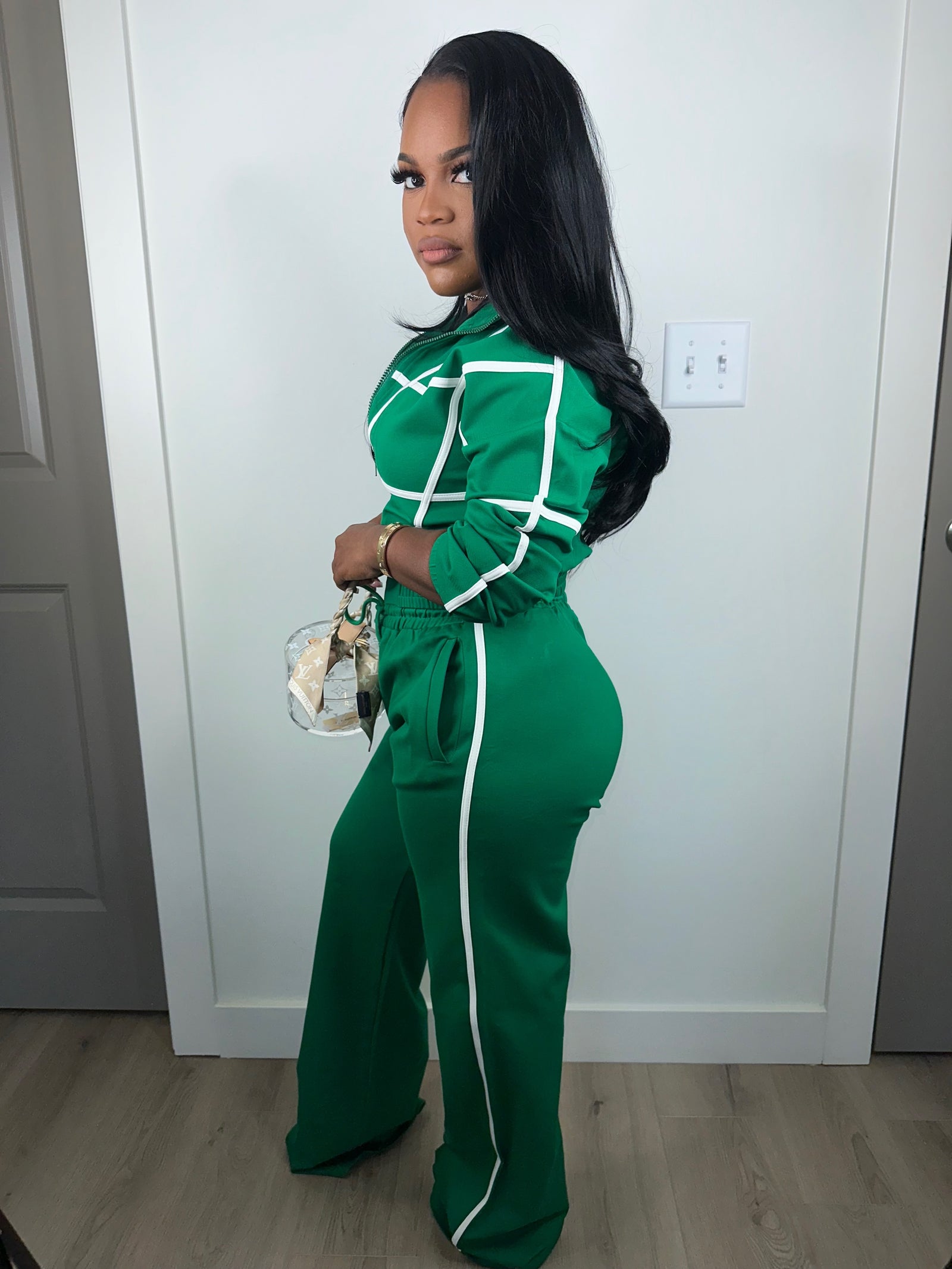 deserve it all luxe set green (can size down)