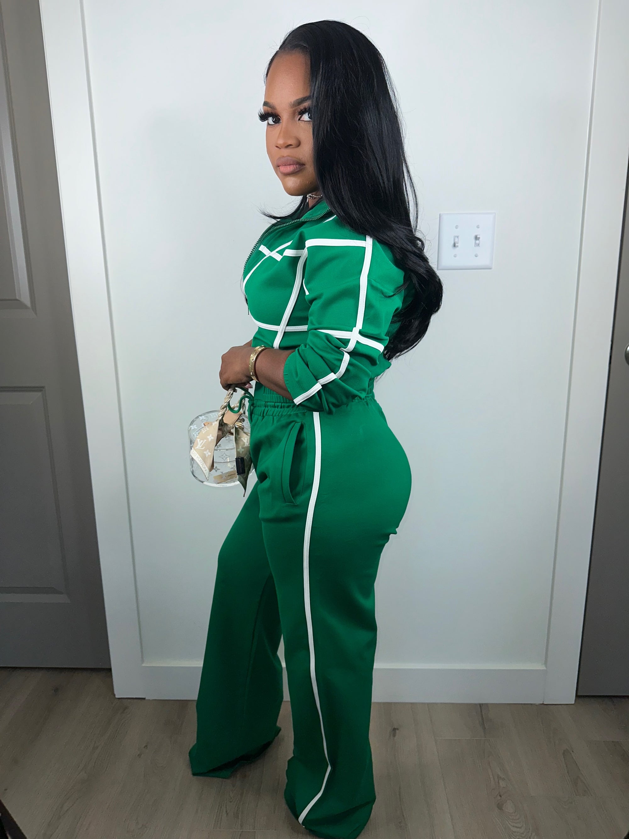 deserve it all luxe set green (can size down)