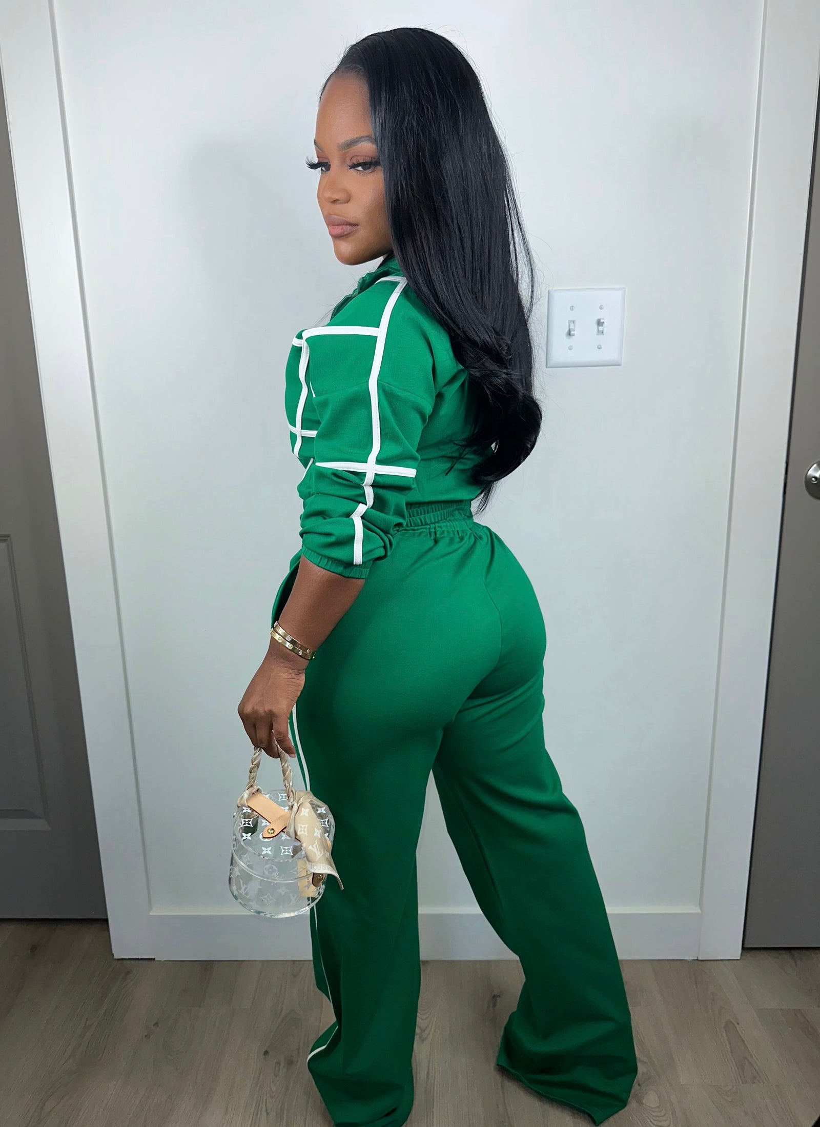 deserve it all luxe set green (can size down)