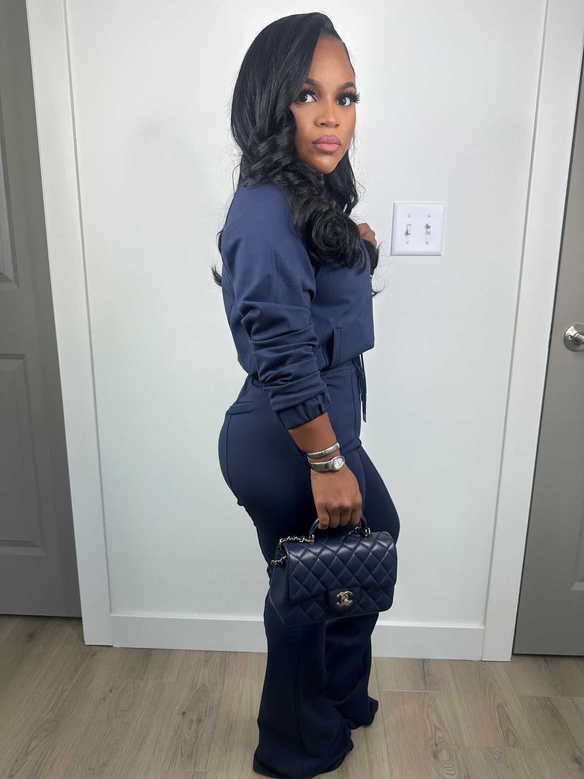 I deserve luxe set (navy) very stretchy