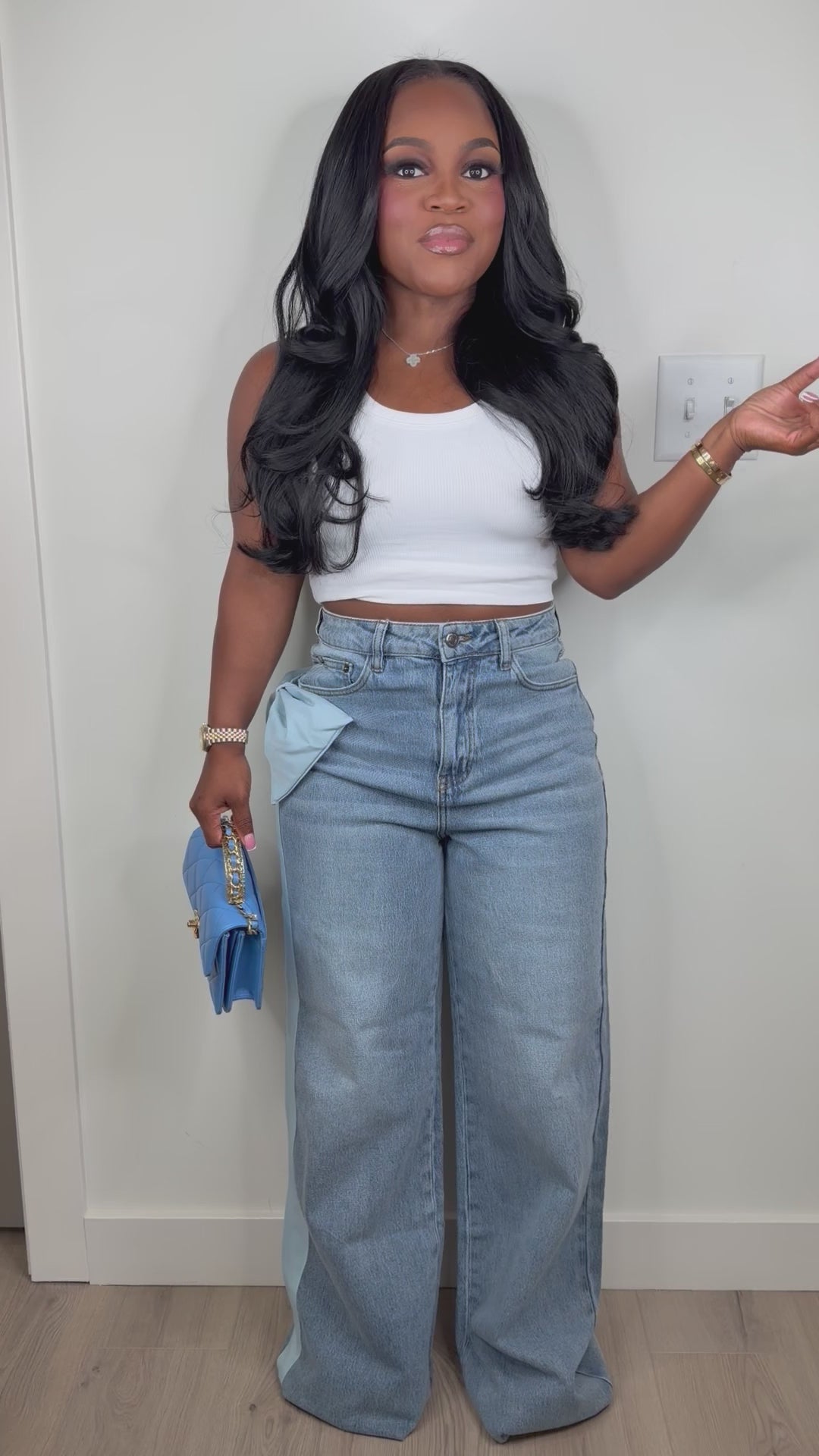 Ribbon in the sky luxe jeans (stretchy)