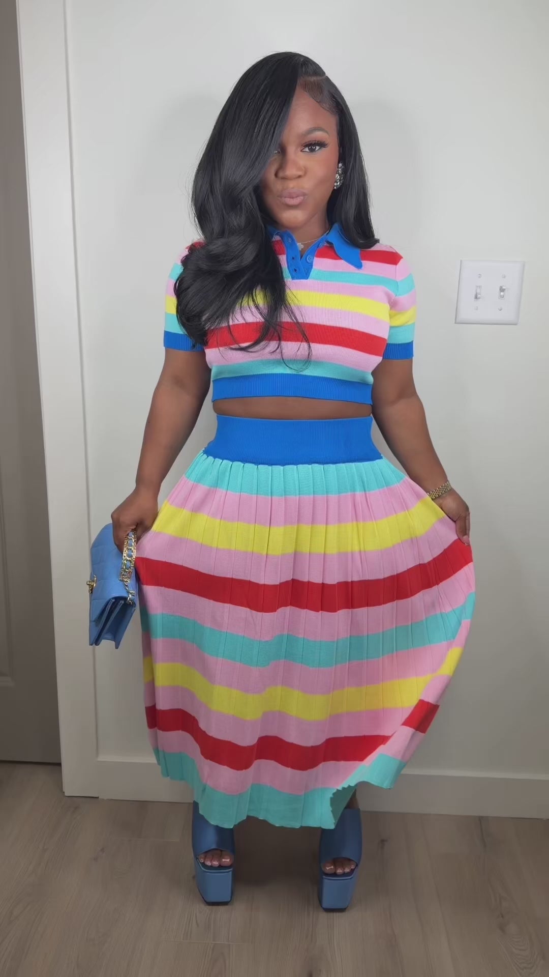 Baecation luxe skirt set stretchy