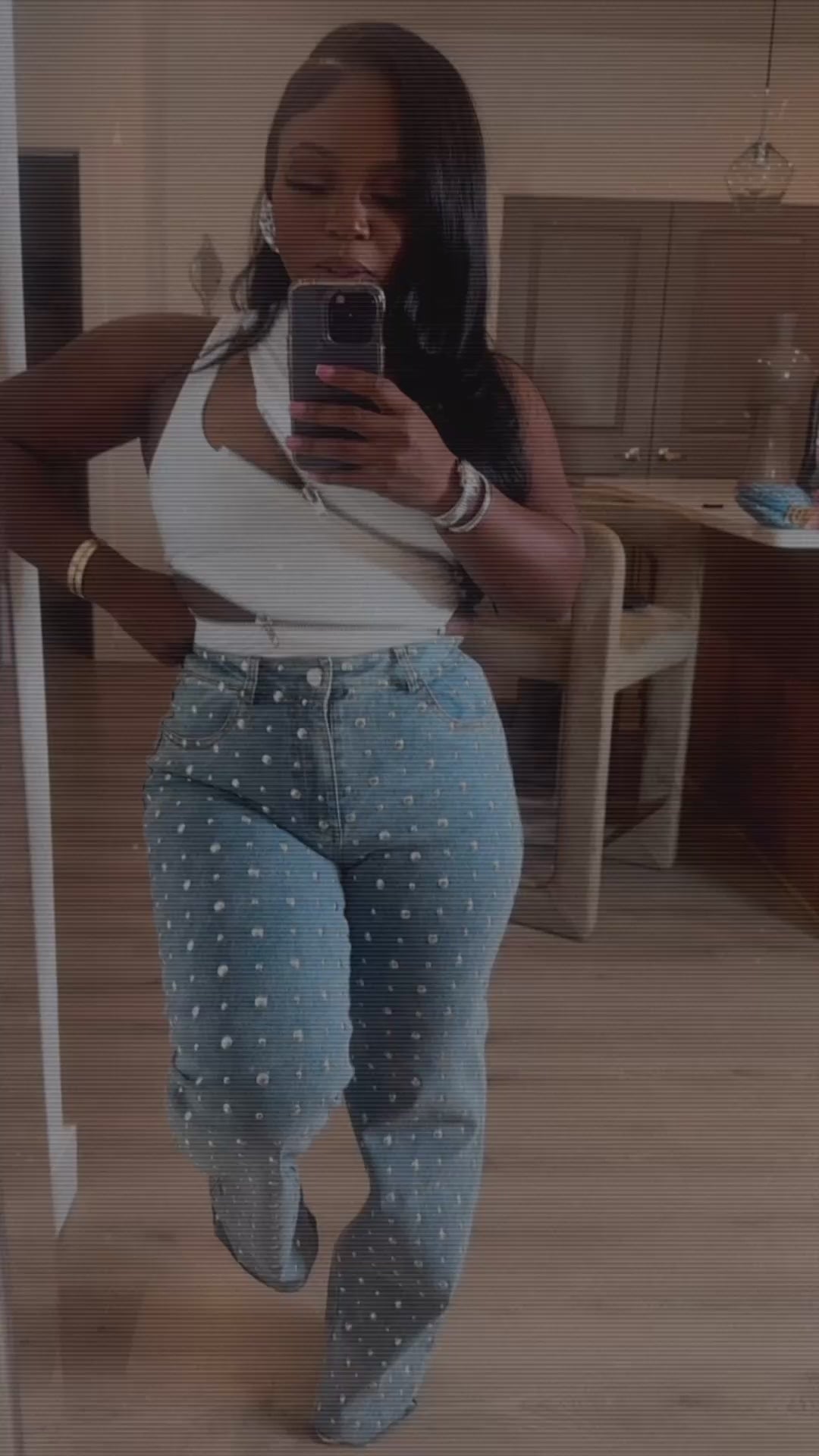 Stud luxe jeans (stretchy)