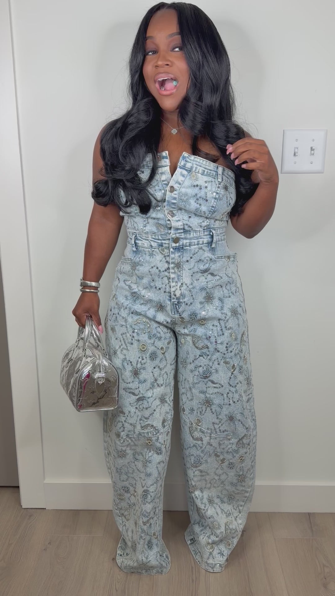 She's the biggest luxe jumpsuit