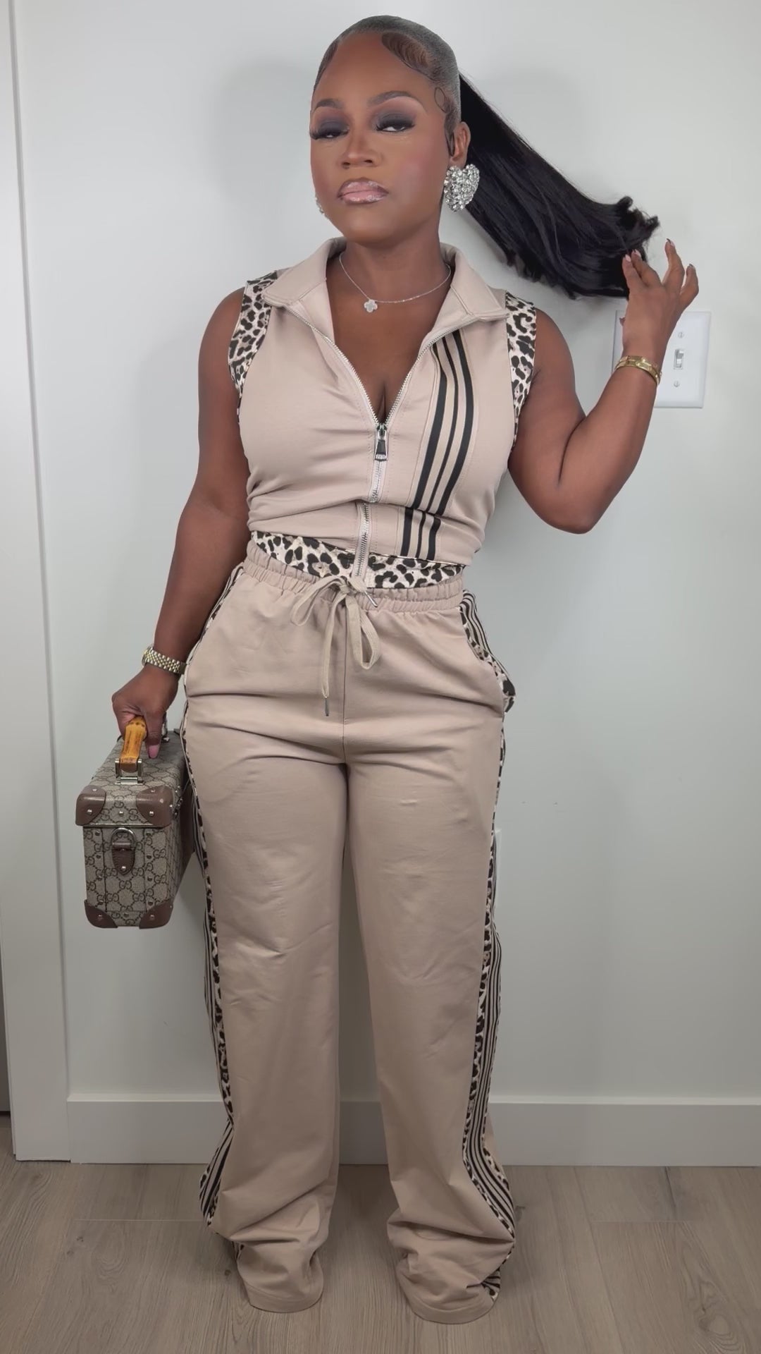 Leopard and nude set