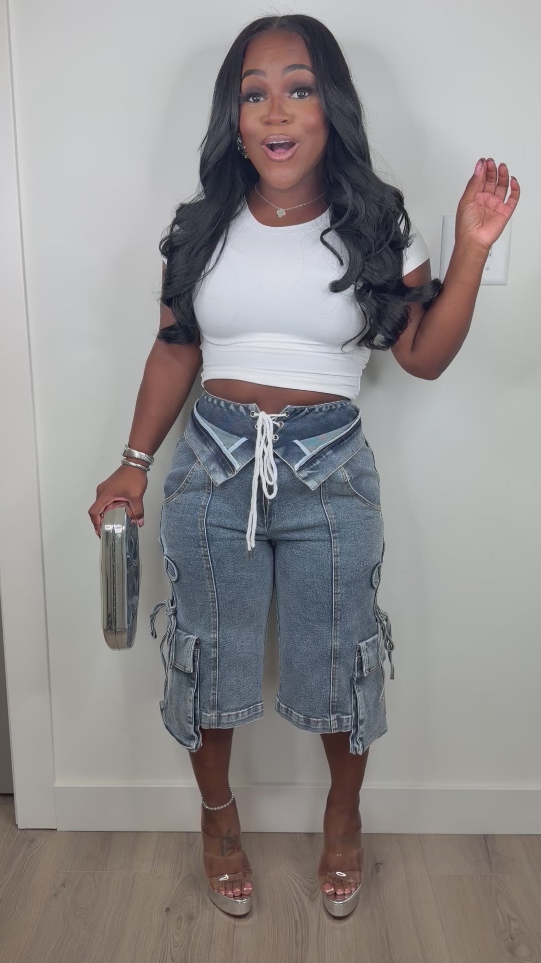 Ribbon in the sky luxe shorts