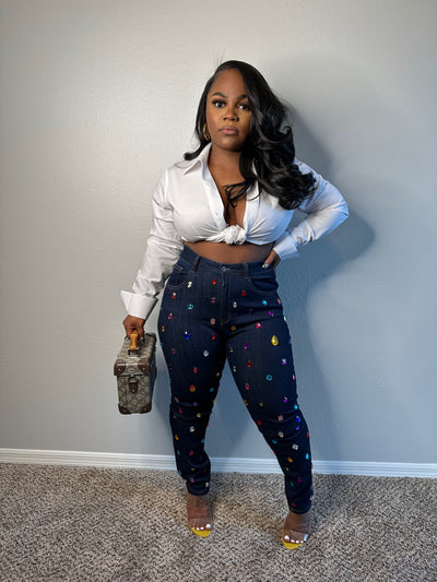Embellished jeans (small-xl) RESTOCKING 12/31