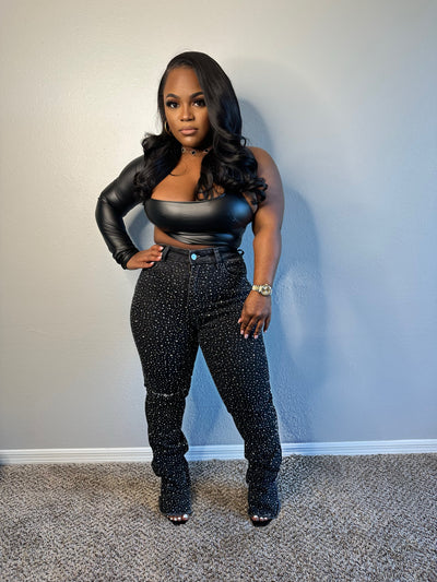 Luxe rhinestone jeans