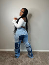 Luxe patchwork jeans (very stretchy)