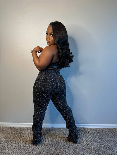 Luxe rhinestone jeans